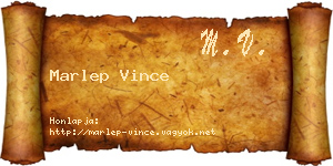Marlep Vince névjegykártya